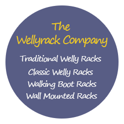 Space saving storage for wellington boots and riding boots
