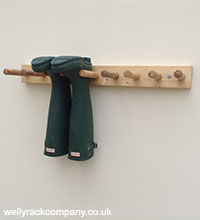wooden walking boot rack